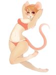  2017 anthro armpits bra breasts brown_fur brown_hair clothed clothing english_text female fur hair long_hair looking_at_viewer mammal mouse paslait raised_arm red_eyes rodent signature simple_background smile solo text underwear white_background 