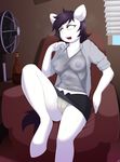  2017 anthro areola bottle chair clothing equine fan_character female horse mammal my_little_pony panties pony pussy replica_(artist) rotary_fan sitting sweat translucent transparent_clothing underwear 