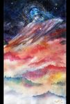  invalid_color jaihirvi lady light night sky sows star traditional_media_(artwork) watercolor_(artwork) 