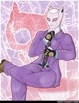  ambiguous_gender animal_humanoid cat_humanoid clothing feline gloves humanoid jojo&#039;s_bizarre_adventure killer_queen mammal skydog solo stand_(jjba) 