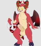  abs anthro athletic balls circumcised demon_wings erection flat_colors front_view heyimteedo hooves horn inviting league_of_legends mammal open_mouth pecs penis sharp_teeth solo spade_tail standing teemo_(lol) teeth vein veiny_penis video_games yordle 