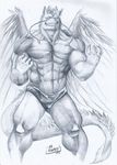  angel_dragon anthro clothed clothing dragon elranno male muscular sckhar solo topless 