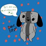  2017 animate_inanimate anthro canine dialogue dog female looking_at_viewer mammal nintendo nintendo_switch nude pokepop_(artist) pussy simple_background slightly_chubby smile solo switch_dog text video_games 