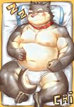  canine clothing dog male mammal moritaka nipples sleeping slightly_chubby solo tokyo_afterschool_summoners underwear 