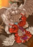  angel_dragon anthro dragon erection male male/male penis sckhar wintercross_(artist) 