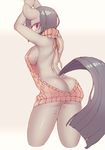  2017 anthro anthrofied breasts butt clothed clothing dock earth_pony equine female friendship_is_magic hair hi_res horse lonelycross mammal marble_pie_(mlp) my_little_pony pony solo sweat sweater virgin_killer_sweater 