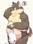  belly canine clothing dog mammal moritaka nipples slightly_chubby solo tokyo_afterschool_summoners underwear 