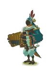  accordion anthro avian barefoot belt bird breath_of_the_wild clothing flower kass_(zelda) looking_at_viewer male musical_instrument nintendo parrot plant scarf simple_background solo the_legend_of_zelda tigrestoku video_games white_background 