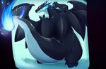  anthro charizard fklow looking_at_viewer magic male nintendo overweight pok&eacute;mon solo standing video_games wings 