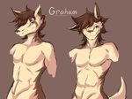 2017 anthro canine cuntboy cuntboy/male dog fox fur graham_(repeat) intersex intersex/male male mammal morse_(repeat) nude repeat_(visual_novel) shirokoi simple_background smile 