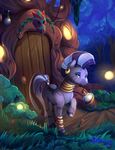  cutie_mark detailed_background equine eyelashes female feral forest friendship_is_magic mammal my_little_pony nude outside solo standing tree viwrastupr zebra zecora_(mlp) 