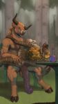 absurd_res animal_genitalia animal_penis anthro anus artcondedaniel ball_tuft balls big_balls big_penis blonde_hair blush bodily_fluids bovid bovine breasts brown_body chair digitigrade duo empty_bottle equine_genitalia equine_penis european_mythology facial_scar female from_front_position fur furniture gender_swap_potion gender_symbol genital_fluids genitals glistening glistening_breasts greek_mythology hair hand_on_back hand_on_shoulder hi_res holding_partner huge_penis hyena implied_gender_transformation implied_transformation inner_ear_fluff looking_pleasured male male/female mammal medial_ring minotaur muscular muscular_male mythology nipples on_bottom on_lap on_top outside penis penis_on_ground plant potion_bottle predator/prey scar sex sitting sitting_on_lap striped_body striped_fur striped_hyena stripes symbol table tail tree tuft vaginal_fluids vaginal_fluids_on_leg vaginal_fluids_on_penis vein veiny_penis