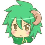  alpha_channel animal_humanoid blush brown_eyes clothed clothing collar edit green_hair hair horn humanoid looking_at_viewer magic_user male mammal simple_background solo syllie sylvia65charm transparent_background 