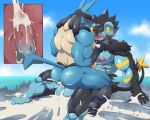 5:4 absurd_res aircraft anal anal_penetration anal_vore anthro anthro_on_anthro anthro_penetrated anthro_penetrating anthro_penetrating_anthro balls biped black_body black_fur blue_body blue_fur blush bodily_fluids bodily_fluids_flooding body_worship butt canid canine city cowgirl_position cum cum_flooding cum_in_ass cum_inflation cum_inside cum_on_city cum_on_ground destruction duo erection excessive_cum excessive_genital_fluids eyes_closed felid flooding from_front_position fur generation_4_pokemon genital_fluids genitals giga helicopter hi_res hyper hyper_cum inflation internal landscape_dwarfing lucario luxray macro macro_on_macro maldu male male/male male_penetrated male_penetrating male_penetrating_male male_pred mammal mane muscular muscular_anthro muscular_male nintendo nude on_bottom on_top orgasm penetration penis pokemon pokemon_(species) sex sitting tail text vehicle vore