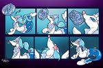  anthro belly big_belly bubble canine comic drinking female feral fox fur hair male mammal marine nintendo oral_vore pinniped pok&eacute;mon primarina rena_ayama seal swallowing swiftayama video_games vore 