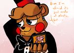  2015 animatronic anthro bear blush bow_tie dialogue engagement_ring english_text five_nights_at_freddy&#039;s five_nights_at_freddy&#039;s_2 hat inkyfrog machine male mammal proposal ring robot smile solo sparkle talking_to_viewer text top_hat toy_freddy_(fnaf) video_games 