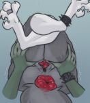 anthro anthro_on_anthro anus avian_feet big_anus big_butt bodily_fluids bracelet butt butt_grab crossed_legs digit_ring duo fan_character feet female fur genital_fluids genitals green_body grey_body grey_fur hand_on_butt hi_res humanoid_genitalia humanoid_vulva hybrid jewelry leg_accessory leg_bracelet male male/female puffy_anus red_anus red_vulva ring shaking shieshu.qq_(shieshuqqq) shieshuqqq spiked_bracelet spikes spread_butt spread_vulva spreading tail_anus thick_thighs toe_ring toes unusual_anatomy vaginal_fluids vulva wet white_body wide_hips