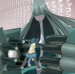  ambiguous_gender blush celesteela duo eyes_closed long_neck lucario nintendo open_mouth pok&eacute;mon size_difference video_games ソリュウ 