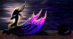  blue_eyes day dragon female feral horn lying membranous_wings outside plaguedogs123 raining solo wings wyvern 