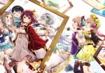  6+girls alt_(ctrldel) atelier_(series) atelier_firis atelier_sophie commentary_request firis_mistlud highres liane_mistlud multiple_girls picture_frame plachta smile sophie_neuenmuller 