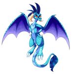  alpha_channel anthro blue_scales claws digitigrade dragon female friendship_is_magic horn membranous_wings my_little_pony orange_eyes plaguedogs123 princess_ember_(mlp) scales simple_background solo spines transparent_background wings 