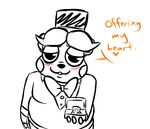  &lt;3 2015 animatronic anthro bear black_and_white blush dialogue engagement_ring english_text five_nights_at_freddy&#039;s five_nights_at_freddy&#039;s_2 half-closed_eyes hat inkyfrog looking_at_viewer machine male mammal monochrome proposal restricted_palette ring robot simple_background smile solo talking_to_viewer text top_hat toy_freddy_(fnaf) video_games white_background 