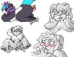  ahegao all_fours basil_rubin bear blush breasts cum doggystyle female from_behind_position hybrid looking_pleasured mammal nipples obese overweight panda penis popsicledog sex slightly_chubby 