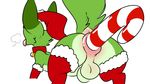  anal anal_penetration anus breath candy candy_cane canine christmas feral food fox fur halbean hat holidays male mammal penetration puffy_anus santa_hat solo standing 