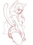  areola blush breasts cat clothed clothing diaper ecaflip fangs feces feline female hair icysoda long_hair looking_at_viewer mammal messy_diaper miranda_(wakfu) nipples partially_clothed ponytail scat skimpy smile soiling wakfu 