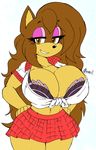  akatsukishiranui-fox anthro big_breasts bra breasts cleavage clothed clothing fan_character female hedgehog mammal solo sonic_(series) underwear 