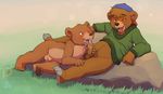  anthro balls bear cobaltsynapse cub cum cum_in_mouth cum_inside cumshot disney ejaculation fellatio handjob humanoid_penis kit_cloudkicker little_bear little_bear_(character) male male/male mammal oral orgasm penis sex talespin young 