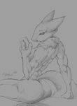  anthro breasts butt digbox digimon female invalid_tag muscular renamon sketch 