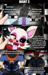  ambush animatronic anthro artist_name athletic athletic_female athletic_humanoid big_breasts big_butt black_body black_nose bodily_fluids bow_ribbon breasts butt camera_view canid canine cheek_tuft clothed clothed_human clothed_male clothing comic dancing dialogue english_text eyelashes facial_tuft female fingers five_nights_at_freddy's five_nights_at_freddy's_2 fox freddy_(fnaf) freddy_mask_(fnaf) fully_clothed fur group half-closed_eyes headgear headwear hi_res holding_object human humanoid inside lipstick looking_at_viewer looking_up machine makeup male mammal mangle_(fnaf) marionette_(fnaf) mask_on_head narrowed_eyes nervous nervous_sweat presenting presenting_hindquarters rear_view robot rosy_cheeks scottgames sitting standing sweat sweatdrop tablet text thegeckoninja thick_thighs tongue tongue_out trio tuft white_body white_fur yellow_eyes 