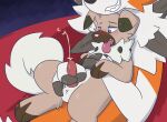  bodily_fluids cum duo feral floppy_ears generation_7_pokemon genital_fluids handjob hi_res looking_pleasured lycanroc male nintendo orgasm penile pokemon pokemon_(species) rockruff sex size_difference smaller_male smile smirk vixeyhuskybutt 