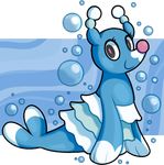  blue_body brionne bubble cute eyelashes female feral mammal marine nintendo pinniped pok&eacute;mon seal simple_background sleepingslyveons smile solo video_games 