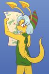  aisha_(neopets) anthro bare_back blue_eyes blush bottomless clothed clothing hair hoban invalid_tag ladysomnambule looking_at_viewer looking_back male neopets partially_clothed pose rear_view simple_background virgin_killing_sweater 
