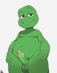  balls crazedg erection hands_on_hips humanoid_penis ket_ralus_(character) looking_at_viewer low-angle_view male naughty_face navel nipples nude partially_retracted_foreskin penis precum reptile scalie sketch slightly_chubby smile solo standing tortavi turtle uncut 