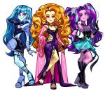  3girls :3 adagio_dazzle adagio_dazzle_(human) ankle_boots aqua_skirt aqua_streaks aria_blaze aria_blaze_(human) arm_at_side arm_strap asymmetrical_sleeves bare_arms bare_legs bare_shoulders black_boots black_camisole black_choker black_gloves black_nails black_overskirt black_sandals black_shirt blonde_streaks blue_gloves blue_hair blue_skin blue_skirt blue_streaks boots bracelet breasts camisole cellphone choker cleavage closed_mouth clothing_cutout colored_skin commentary cross-laced_clothes cross-laced_top curly_hair curtained_hair dress earrings elbow_gloves english_commentary equestria_girls:_rainbow_rocks eyeshadow fingerless_gloves fingernails full_body gem gloves grey_boots grey_socks hair_ornament hairband hand_on_own_hip hand_up high_heel_boots high_heel_sandals high_heels highres hip_vent jewelry knee_boots kneehighs knees_together_feet_apart layered_skirt libbly_libby long_dress long_fingernails long_hair long_sleeves looking_at_viewer lower_eyelashes_only makeup miniskirt mismatched_earrings multicolored_boots multicolored_hair multiple_bracelets multiple_girls musical_note_earrings my_little_pony my_little_pony:_equestria_girls my_little_pony:_friendship_is_magic nail_polish open-toe_boots orange_hair parted_bangs pendant_choker phone pink_dress pink_eyes pink_eyeshadow pink_nails pink_skin plantar_flexion platform_boots pleated_skirt plunging_neckline purple_dress purple_eyes purple_hair purple_hairband purple_sweater red_gem sandals see-through_cleavage see-through_clothes see-through_sleeves shirt short_sleeves side_slit sidelocks simple_background skirt sleeveless sleeveless_sweater sleeveless_turtleneck small_breasts smartphone smile socks sonata_dusk sonata_dusk_(human) spiked_boots spiked_hairband spikes standing standing_on_one_leg star_(symbol) star_earrings star_hair_ornament star_print strapless strapless_dress streaked_hair studded_bracelet sweater the_dazzlings_(my_little_pony) thick_eyelashes thigh_strap toes tsurime tucking_hair turtleneck turtleneck_sweater twintails two-sided_dress two-sided_fabric two-tone_boots two-tone_hair uneven_sleeves v-bangs very_long_hair wavy_hair white_background yellow_skin 