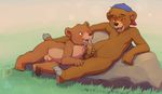  anthro balls bear cobaltsynapse cub cum cum_in_mouth cum_inside cumshot disney ejaculation fellatio handjob humanoid_penis kit_cloudkicker little_bear little_bear_(character) male male/male mammal oral orgasm penis sex talespin young 