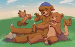  anthro balls bear cobaltsynapse cub cum cumshot disney ejaculation handjob humanoid_penis kit_cloudkicker little_bear little_bear_(character) male male/male mammal orgasm penis sex talespin young 