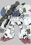  absurdres bazooka_(gundam) beam_cannon colored_lineart commentary_request earth_federation exposed_internal_machinery gundam gundam_0083 gundam_gp-02_physalis highres holding holding_weapon kurashou_shumei mecha mecha_focus mobile_suit no_humans original redesign robot science_fiction shield signature solo v-fin weapon 