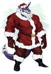  aged_up anthro beard biceps christmas cirrus cirrus_(leviathancyrus) claws cloud costume dragon facial_hair fedya fedya. hat holidays horn looking_at_viewer male mature muscular mustache one_horn pecs purple_body purple_eyes santa_costume santa_hat solo tuft 