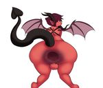  anus balls bat_wings big_butt butt demon gaping gaping_anus hair harness humanoid long_tongue male membranous_wings nude octoboy pointy_ears purple_hair red_eyes red_skin spade_tail thick_thighs tongue wings 