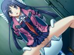  1girl :o altered_pink blue_eyes blue_hair blush censored dutch_angle game_asset honjou_shiori kneehighs long_hair military_uniform mosaic_censoring no_panties non-web_source official_art open_mouth pussy restrained school_uniform self-datamine sex_machine sitting skirt socks solo spread_legs stationary_restraints sumeragi_yuusuke sweat toilet_use variant_set visual_novel_cg 