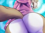 ambiguous_gender anthro big_butt bottomless butt butt_shot canine clothed clothing looking_at_viewer mammal ner0 solo 