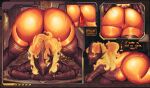  1girl absurdres arched_back arm_rest artist_name ass ass_focus biomechanical breast_press breasts cameltoe colored_skin commentary ember_(warframe) ember_heirloom_(warframe) english_commentary english_text fake_horns fiery_hair fire flexible glowing glowing_eyes glowing_skin heart high_heels highres horned_headwear horns huge_ass jack-o'_challenge looking_at_viewer multiple_views orange_skin outside_border paid_reward_available ponytail red_slingshot_swimsuit skindentation slingshot_swimsuit solo spacewaifuart spoken_heart spread_legs stretching sweat swimsuit thick_thighs thighhighs thighs top-down_bottom-up warframe wide_hips wide_spread_legs 