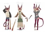 anthro baseball_bat canine clothed clothing female knife looking_at_viewer mammal multiple_images smile solo standing stesha_di 