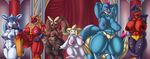  balcony big_breasts blaziken breasts devilbluedragon drapes eeveelution female feraligatr garchomp glaceon huge_breasts jirachi legendary_pok&eacute;mon looking_at_viewer mega_evolution mega_lopunny nintendo nude piercing pok&eacute;mon size_difference tagme thick_thighs video_games voluptuous wide_hips 