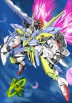  2025 angel_halo_(gundam) beam_cannon commentary_request dated earth_federation energy_wings explosion gundam kurashou_shumei mecha mecha_focus mixed-language_commentary mobile_suit nebula no_humans original redesign robot scene_reference science_fiction signature space space_habitat star_(sky) v-fin v2_assault-buster_gundam v2_gundam victory_gundam war zanscare zero_gravity 