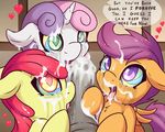  &lt;3 &lt;3_eyes 2017 animal_genitalia animal_penis apple_bloom_(mlp) cub cum cum_in_hair cum_on_face cum_on_tongue cutie_mark_crusaders_(mlp) dialogue disembodied_penis earth_pony english_text equine equine_penis fearingfun feathered_wings feathers female friendship_is_magic group hair hi_res horn horse hypnosis licking male male/female mammal mind_control multicolored_hair my_little_pony open_mouth oral orange_feathers pegasus penis penis_lick pony purple_hair red_hair saliva scootaloo_(mlp) sex sweetie_belle_(mlp) tears text tongue tongue_out two_tone_hair unicorn wings young 